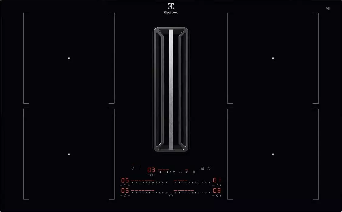 Индукционная плита Electrolux HHOB870S с вытяжкой, 80 см 