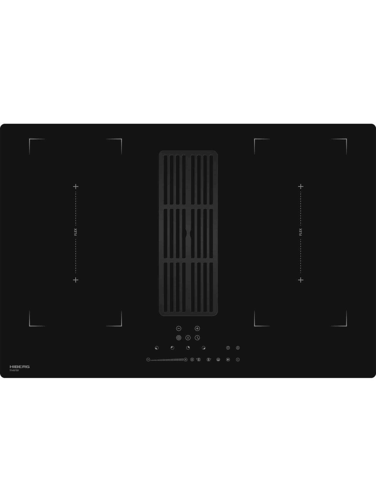 Индукционная варочная поверхность HIBERG с вытяжкой i8-VM8 B (80см, инверторная) RU