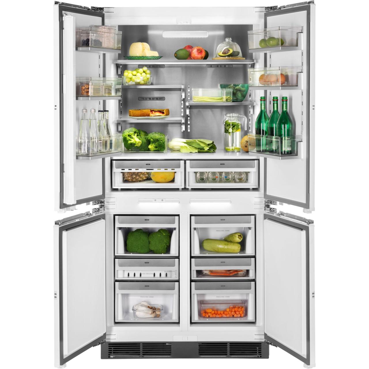 Встраиваемый холодильник HIBERG S-RFQ 800 W inverter RU